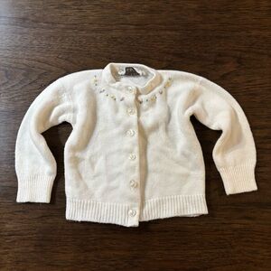 12M Cream Button-Up Sweater
